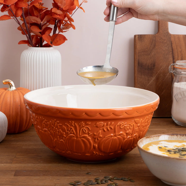 Mason Cash Pumpkin S12 Mixing Bowl, 4.25 Qt.