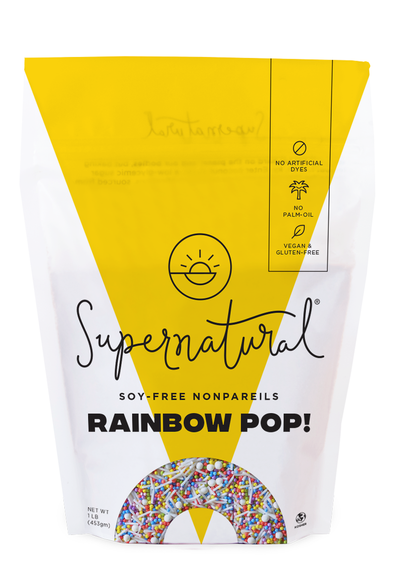 Dye-Free Rainbow Pop! Nonpareil Sprinkles, 3oz