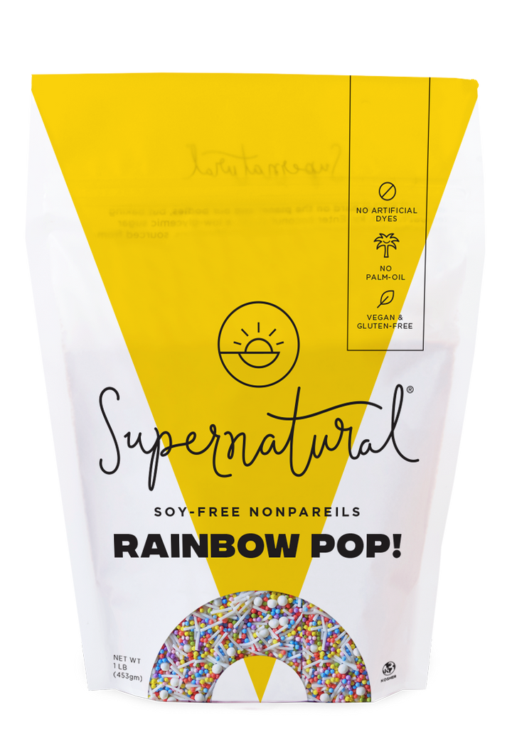 Dye-Free Rainbow Pop! Nonpareil Sprinkles, 3oz