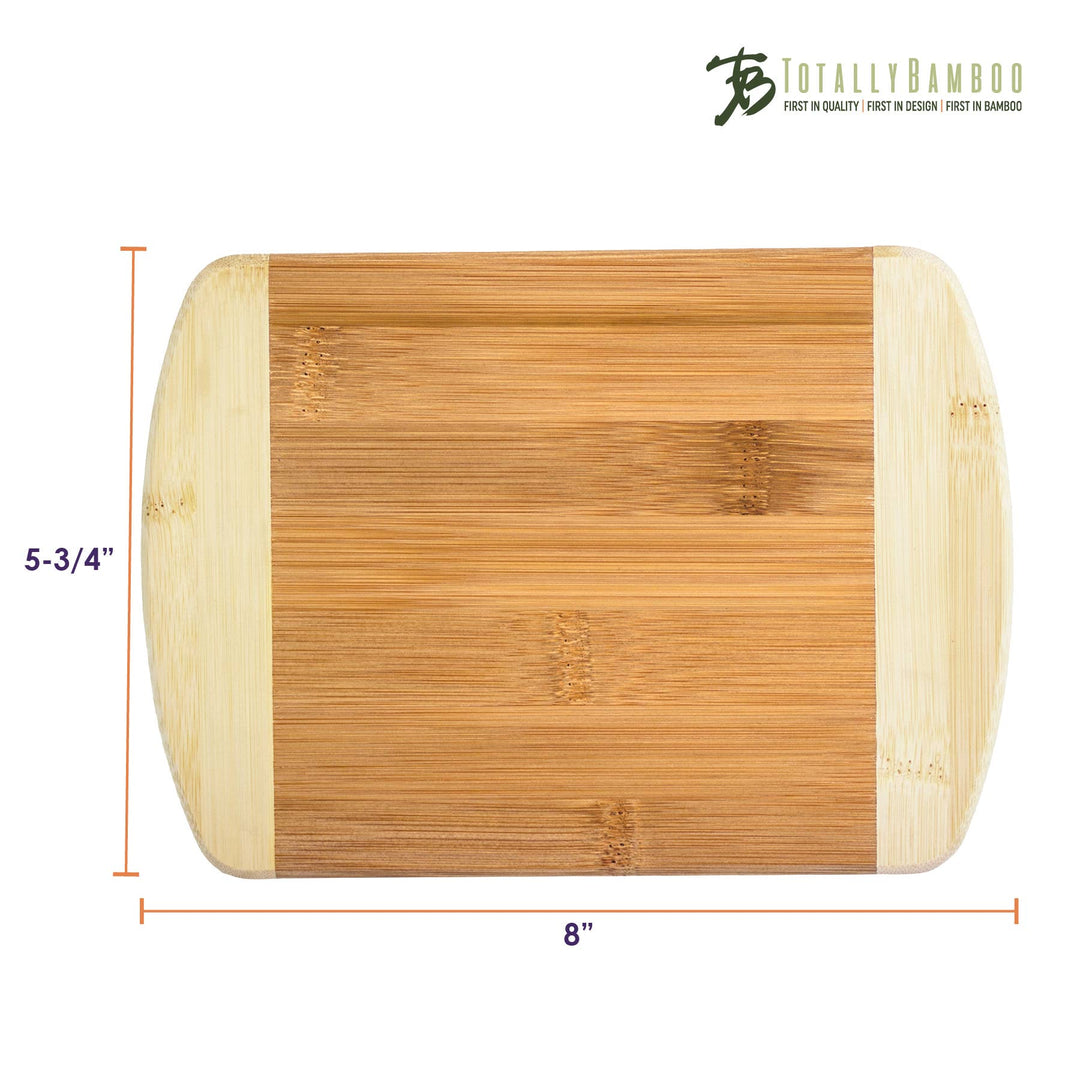 8" Two-Tone Small Bamboo Cutting/Bar Board