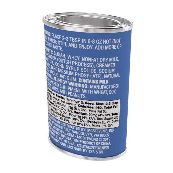 Snow Village Candy Cane Cocoa Tin