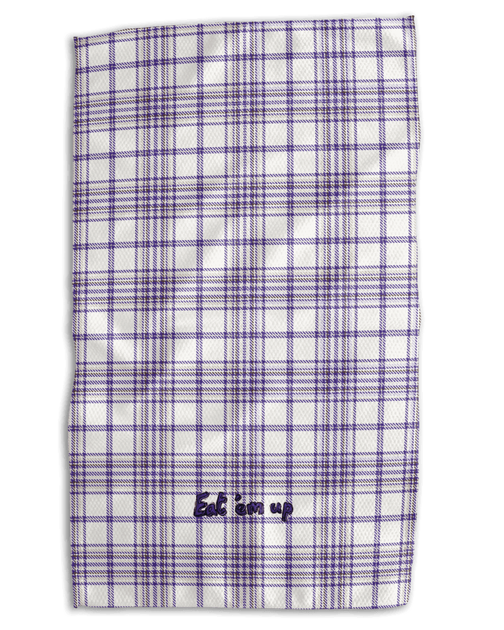 Off Eat 'Em Up Plaid Kansas State Kitchen Towel