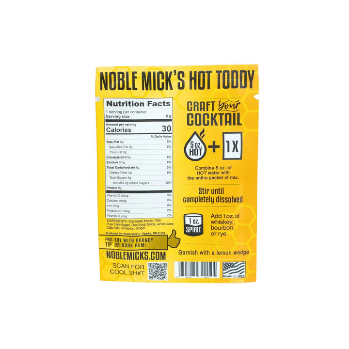 Noble Mick's Single Serve Hot Toddy