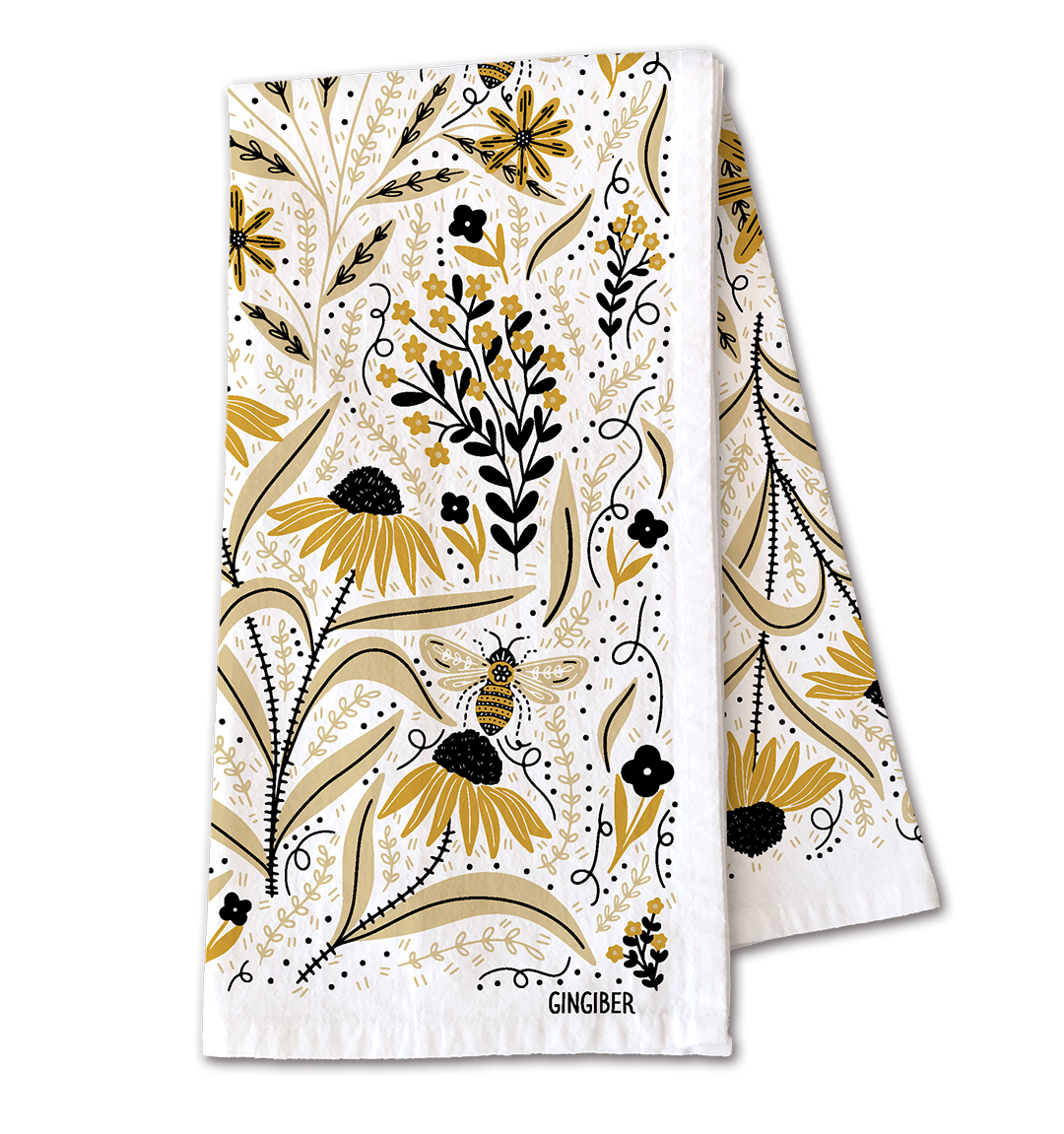 Bee Garden Tea Towel