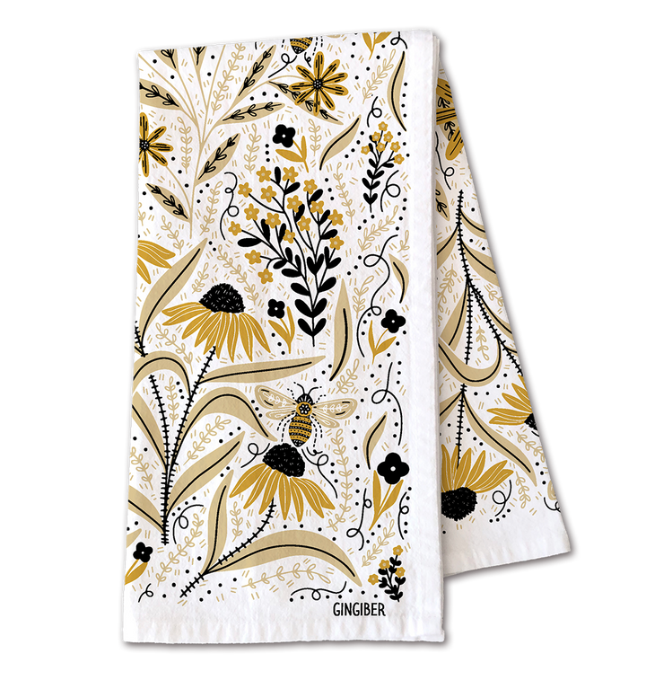 Bee Garden Tea Towel