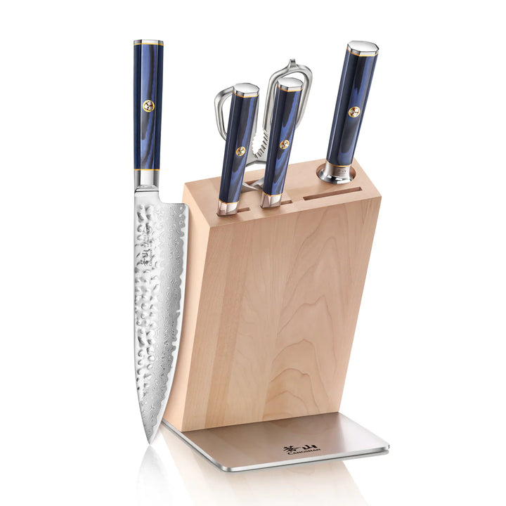 Kita Series 6-Piece Hua Knife Set with Maple Block