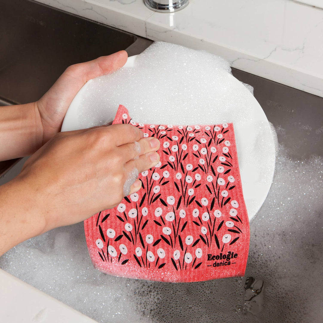 Ecologie - Bouquet Pink Swedish Dishcloth