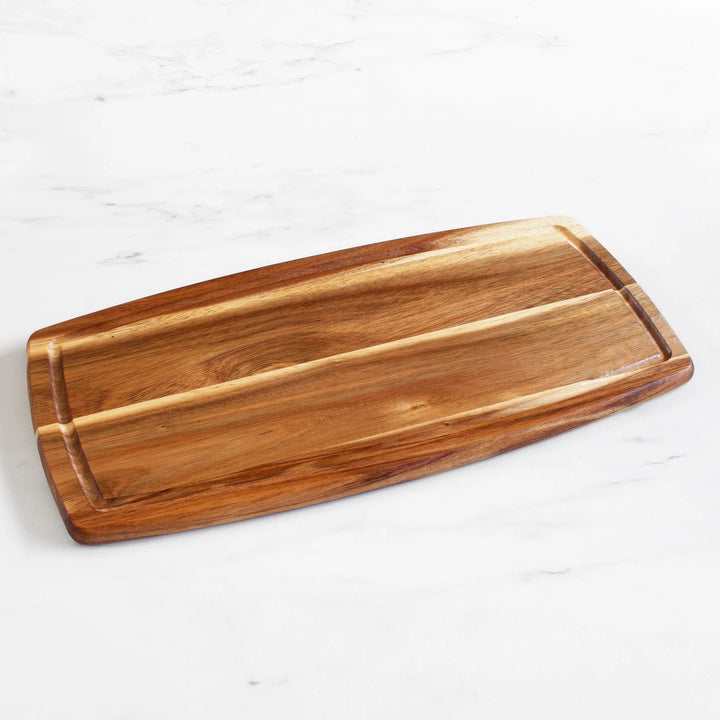 TB Home 14" Acacia Wood Serving & Cutting Board with Juice Groove
