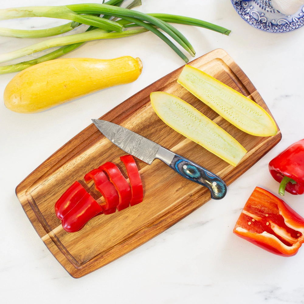 Axiom Creations Smart Cutting Board & Knife Set - Self Cleaning Cutting  Board Set with 4 Color Coded Cutting Boards, 4 Stainless Steel Knives