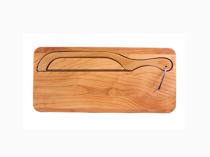 Alder Bread Knife Board And Bread Slicer (Right Handed)