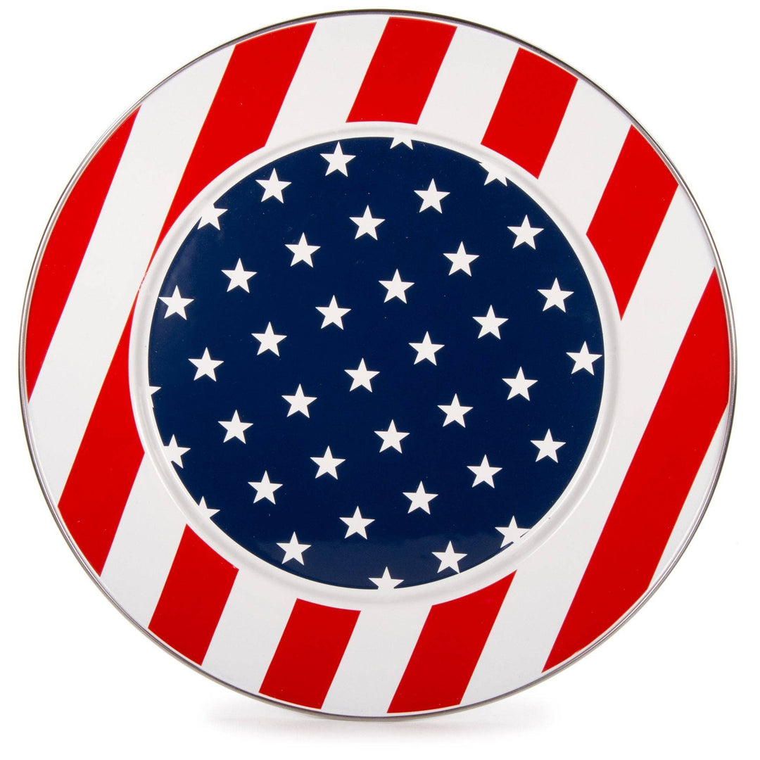 Golden Rabbit Enamelware Stars & Stripes Charger