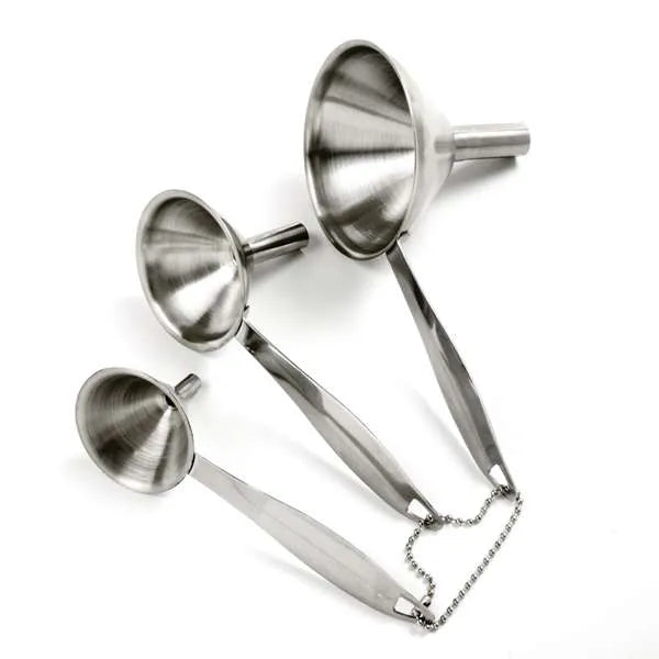 Stainless Steel Funnels, Set of 3