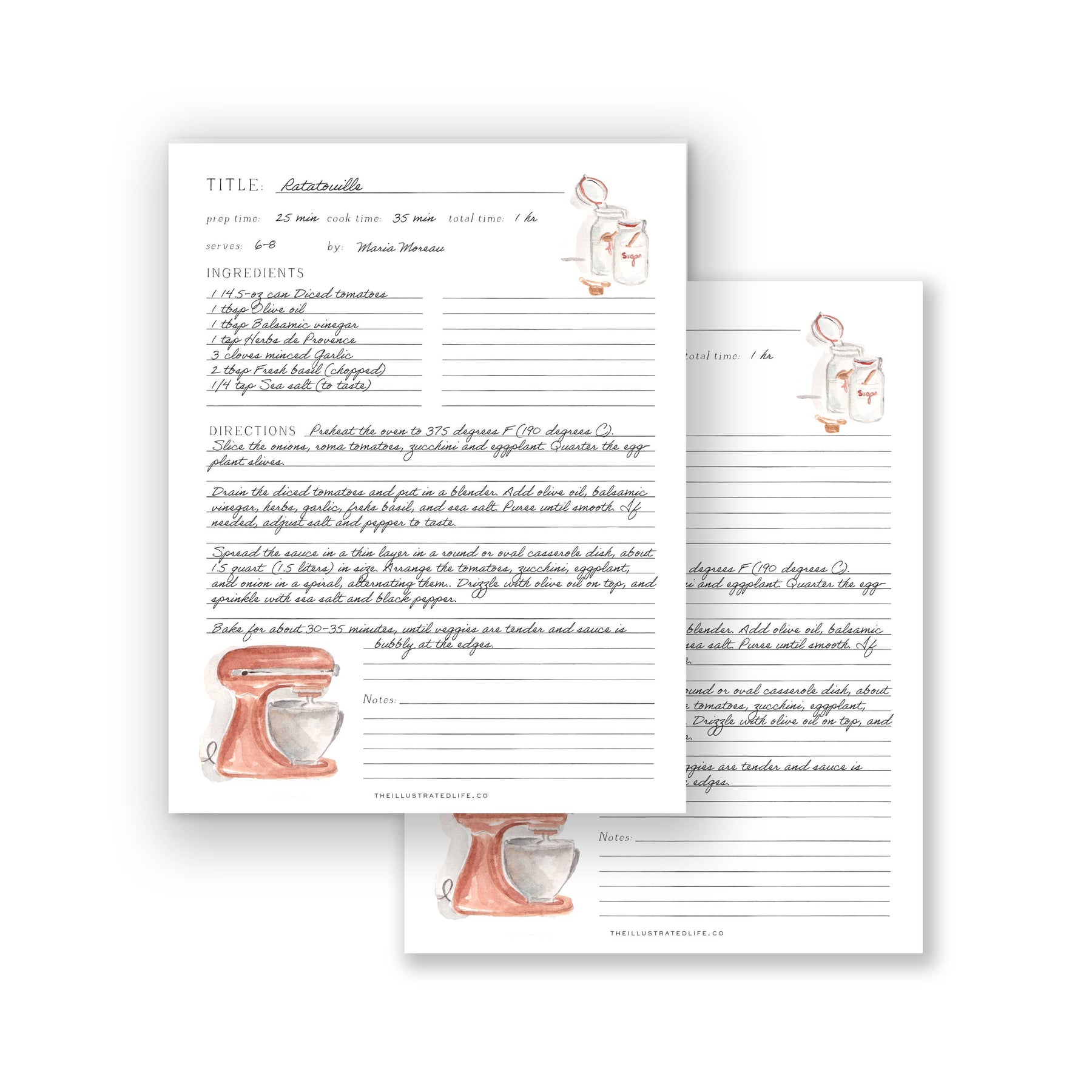 Recipe Binder Filler Pages – The Cook's Nook