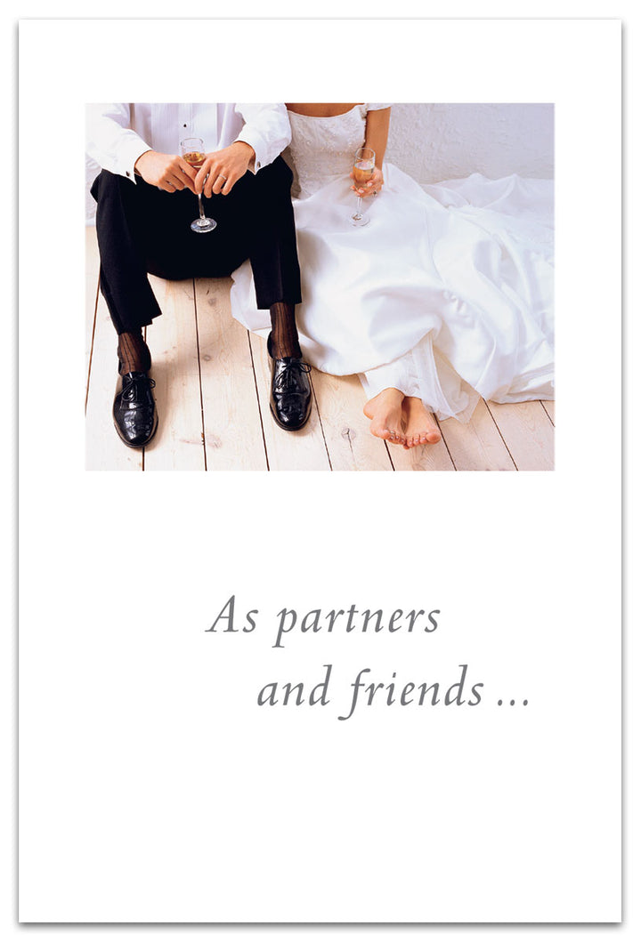 Floored Bride and Groom Wedding Card