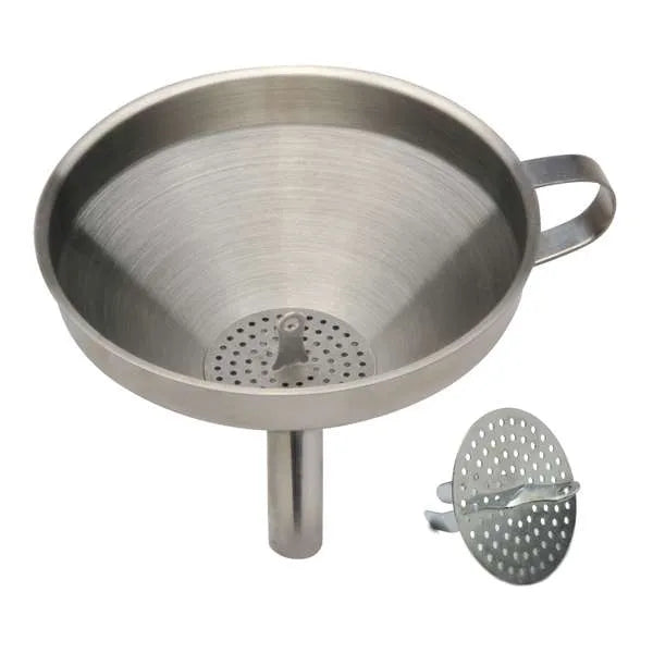 Stainless Steel Funnel with Removable Strainer