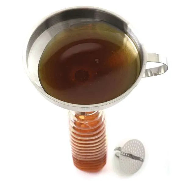 Stainless Steel Funnel with Removable Strainer