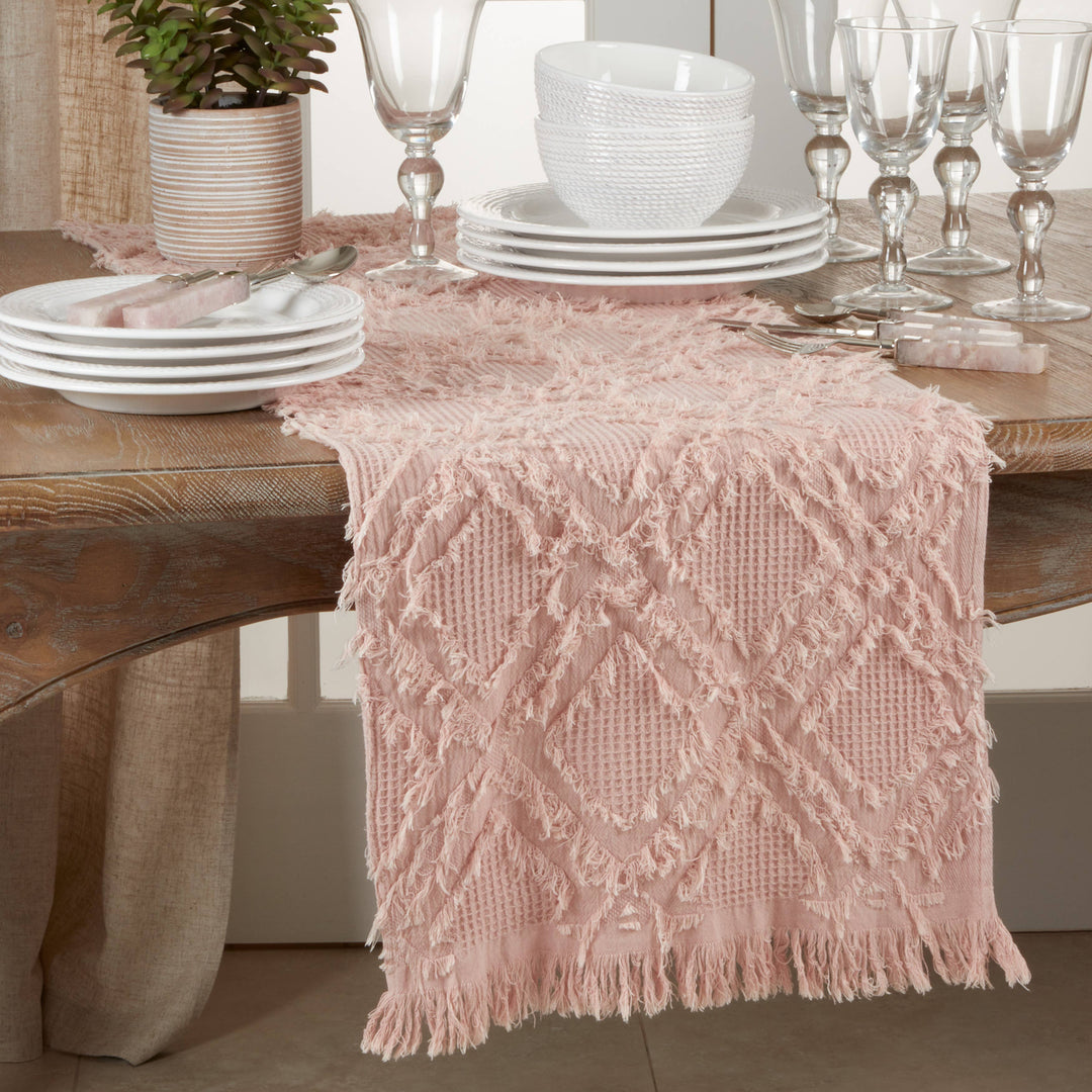 Fringe Waffle Weave Runner