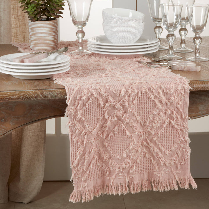 Fringe Waffle Weave Runner