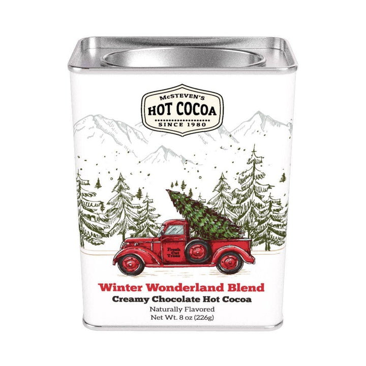 Winter Warmer Wonderland Red Pickup Hot Cocoa Tin