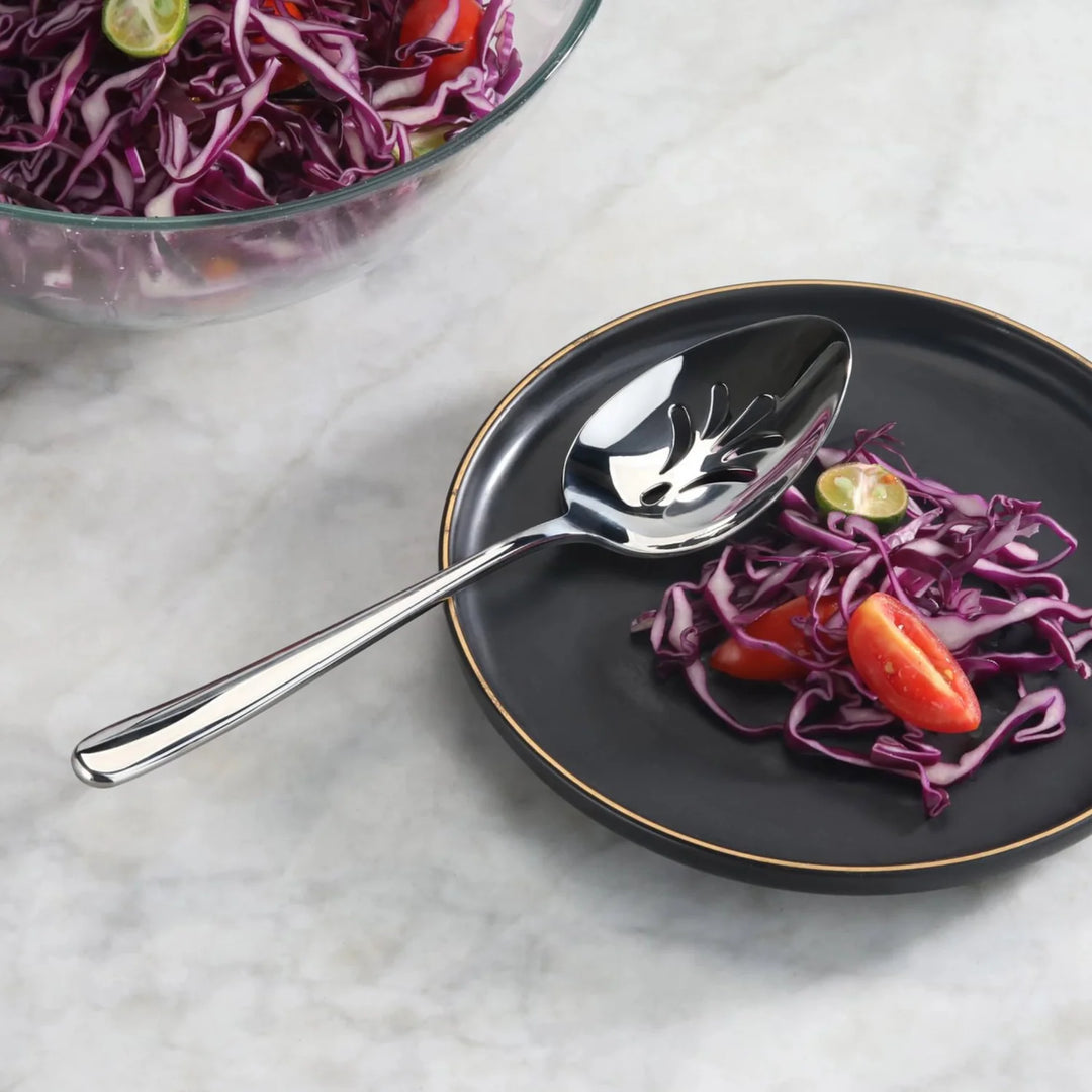Rain II Series Stainless Steel Forged Slotted Serving Spoon