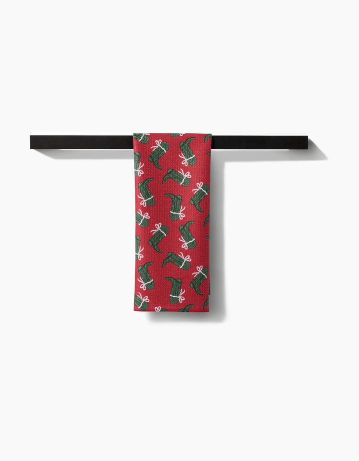 Merry Boots Kitchen Tea Towel