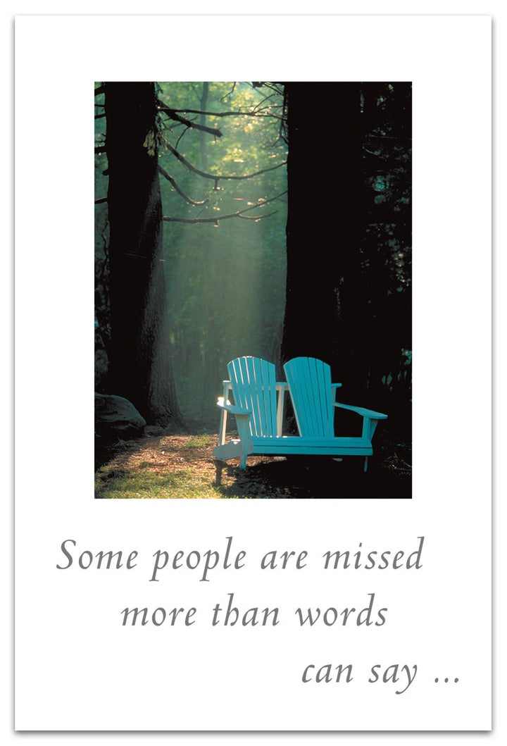 Adirondack Loveseat in Forest Grief Support Card