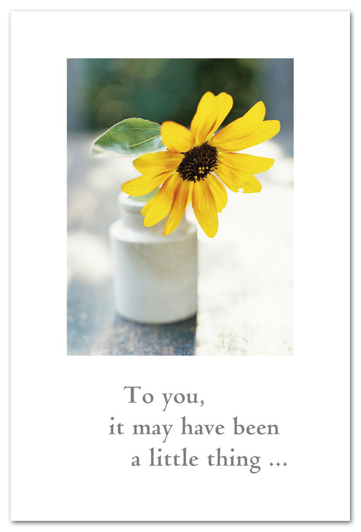 Black Eyed Susan in Vase Thank You Card