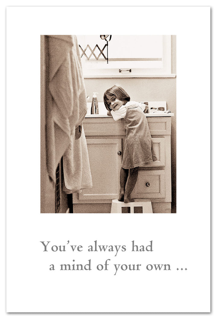 Girl on Stepstool at Sink Daughter's Birthday Card