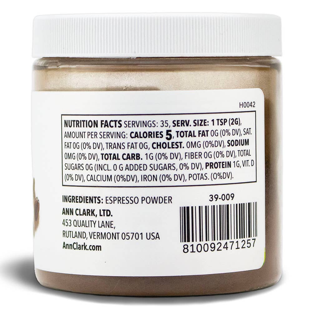 Ann Clark Premium Espresso Powder, 2.5 oz