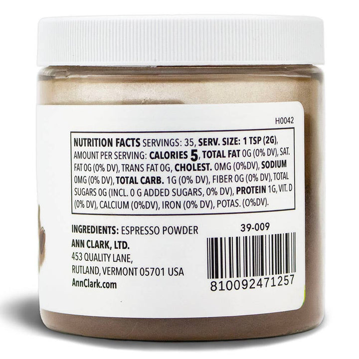 Ann Clark Premium Espresso Powder, 2.5 oz
