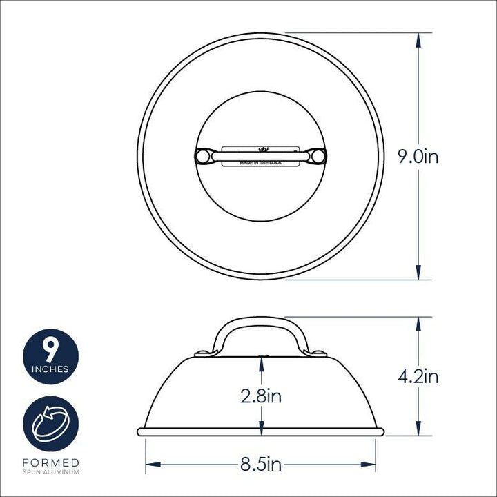 8" Cheese Melting Dome