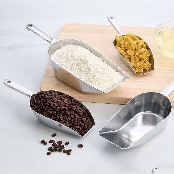 HIC Kitchen Flat Bottom Food Utility Scoop, 4.5"