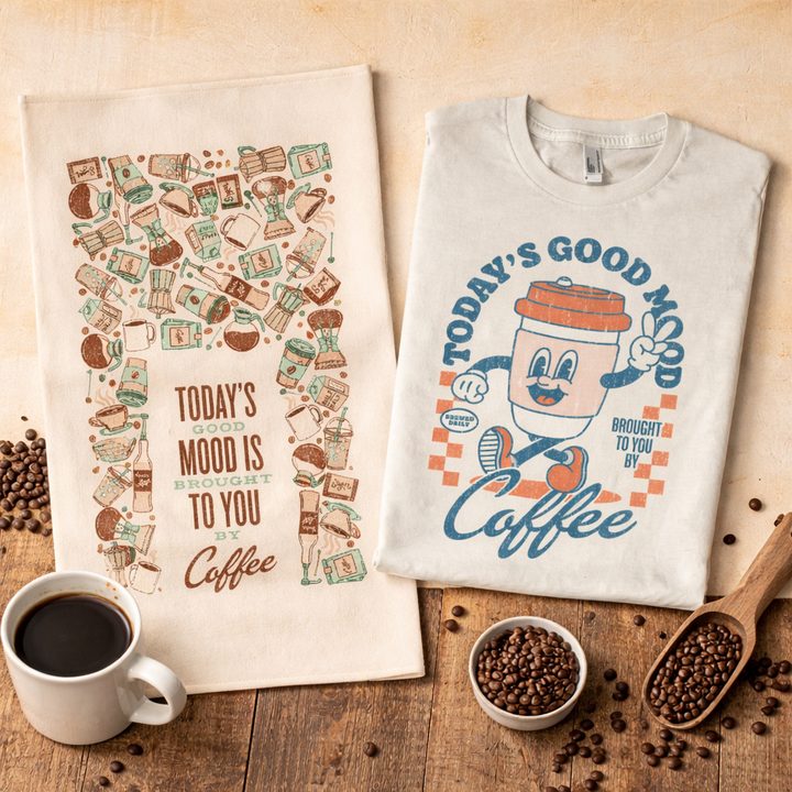 Today's Good Mood....Coffee Kitchen Towel