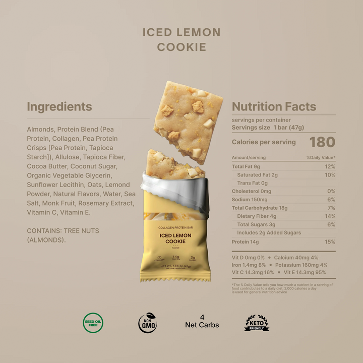 Iced Lemon Cookie Protein Bar
