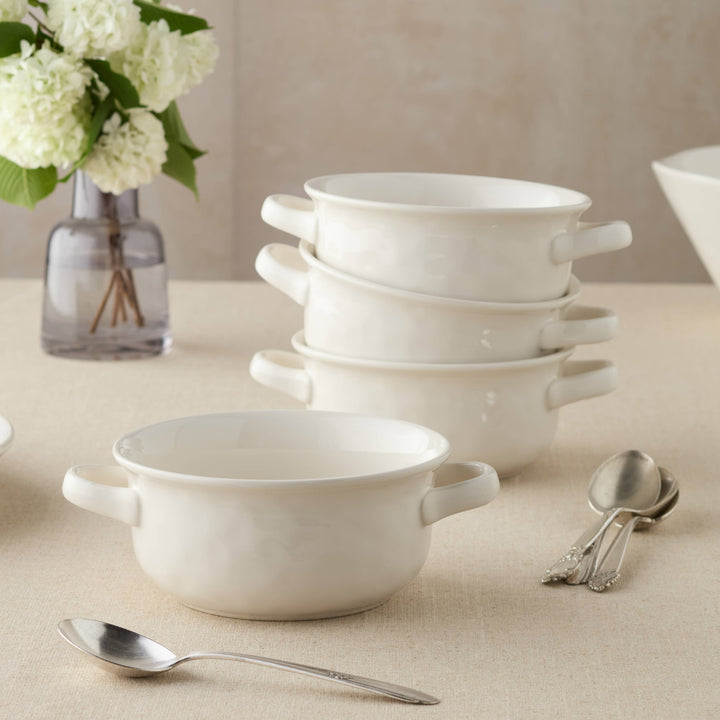 Linen Cream Soup Crock
