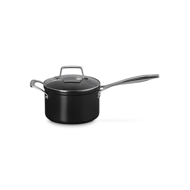 Essential Non-Stick Ceramic 3qt Saucepan with Glass Lid