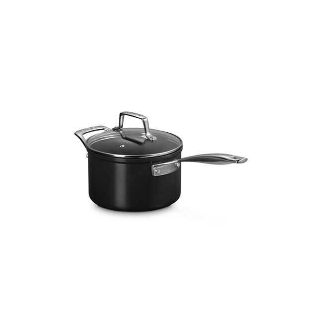 Essential Non-Stick Ceramic 3qt Saucepan with Glass Lid