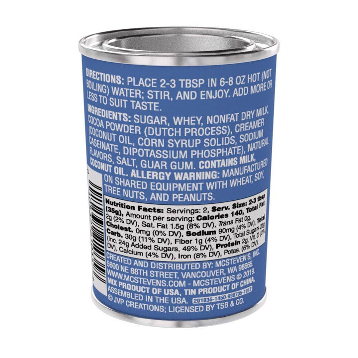 Snow Village Candy Cane Cocoa Tin