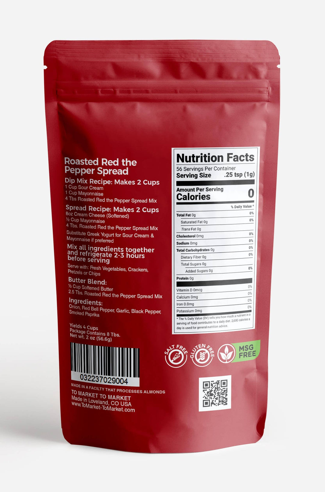 Roasted Red the Pepper Spread Dip Mix