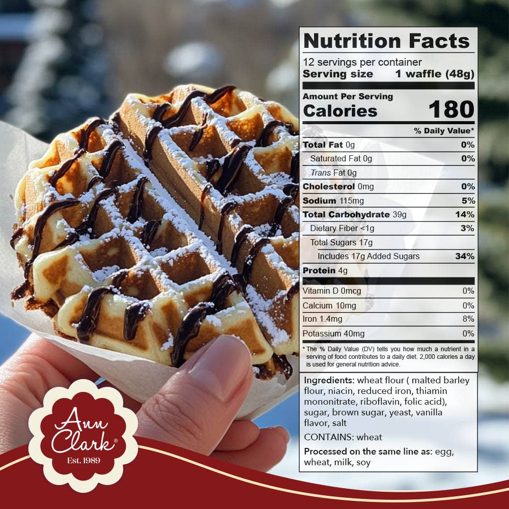Belgian Liège Waffle Mix, 20 oz