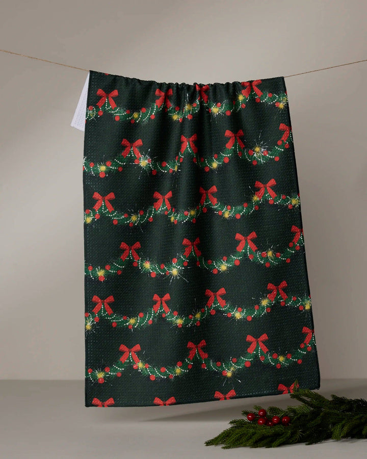 Yuletide Garland Kitchen Tea Towel
