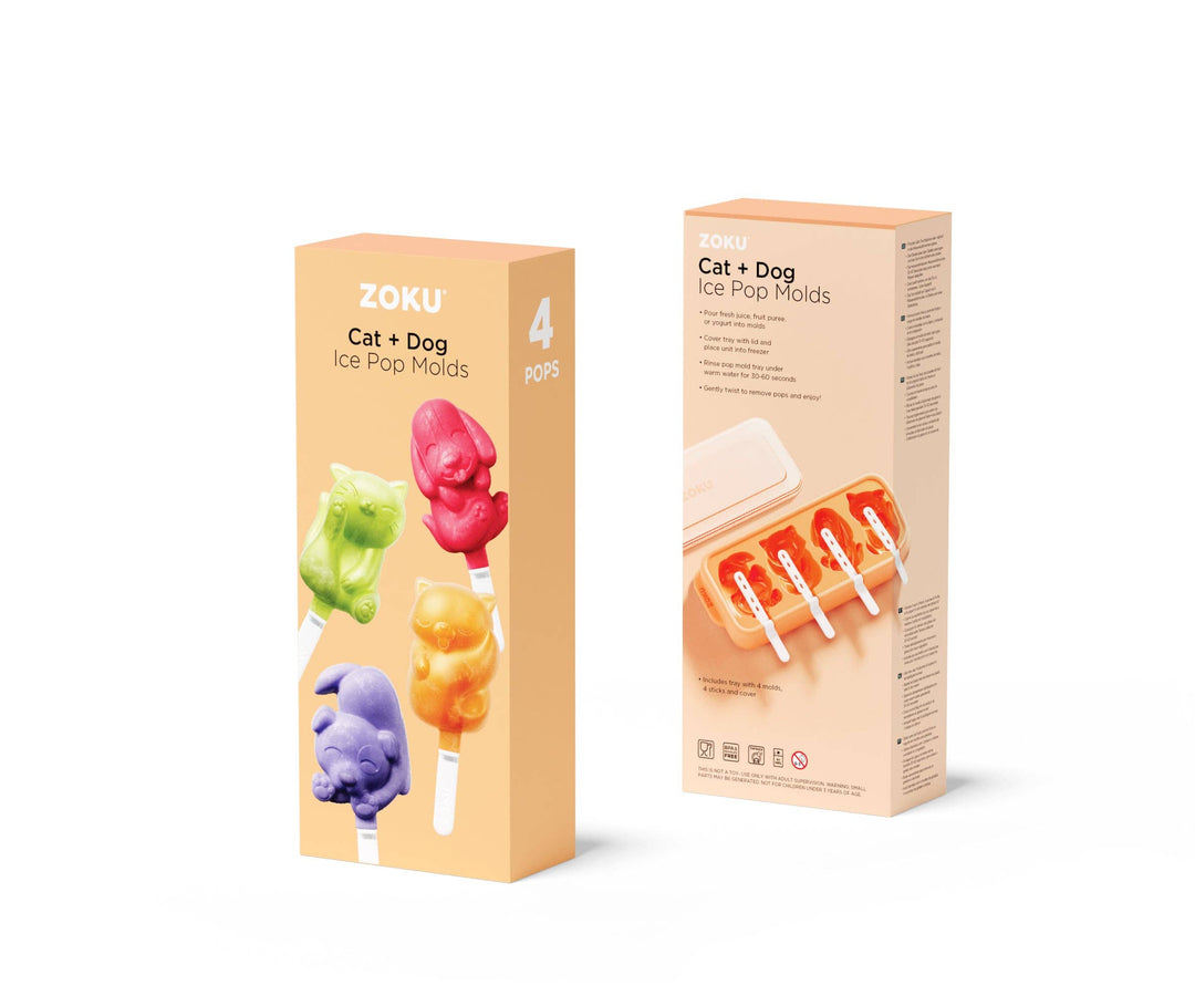 Cat + Dog Ice Pop Molds