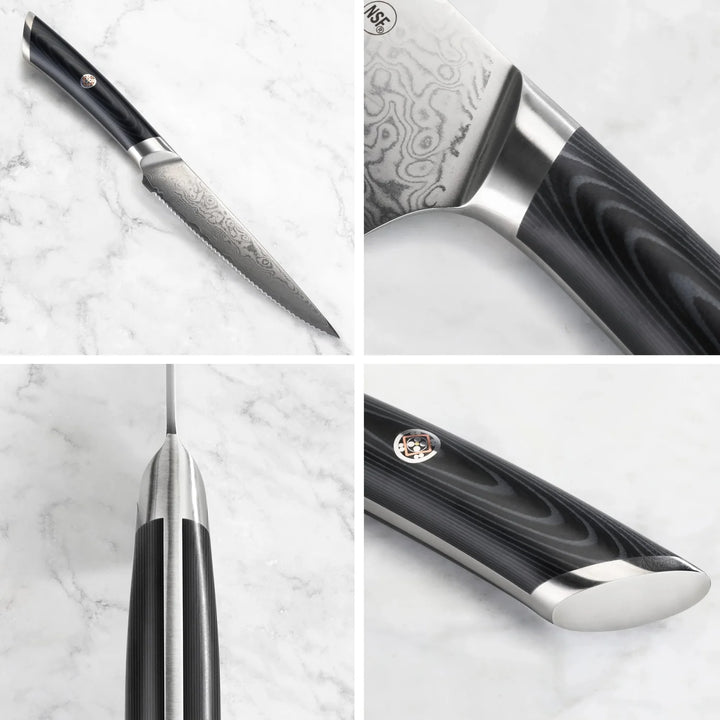 Kuro Series 5" Serrated Utility Knife with Sheath