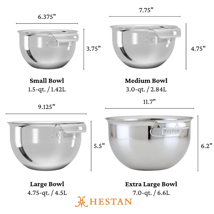 Provisions: 4-Piece Stainless Steel Mixing Bowl Set