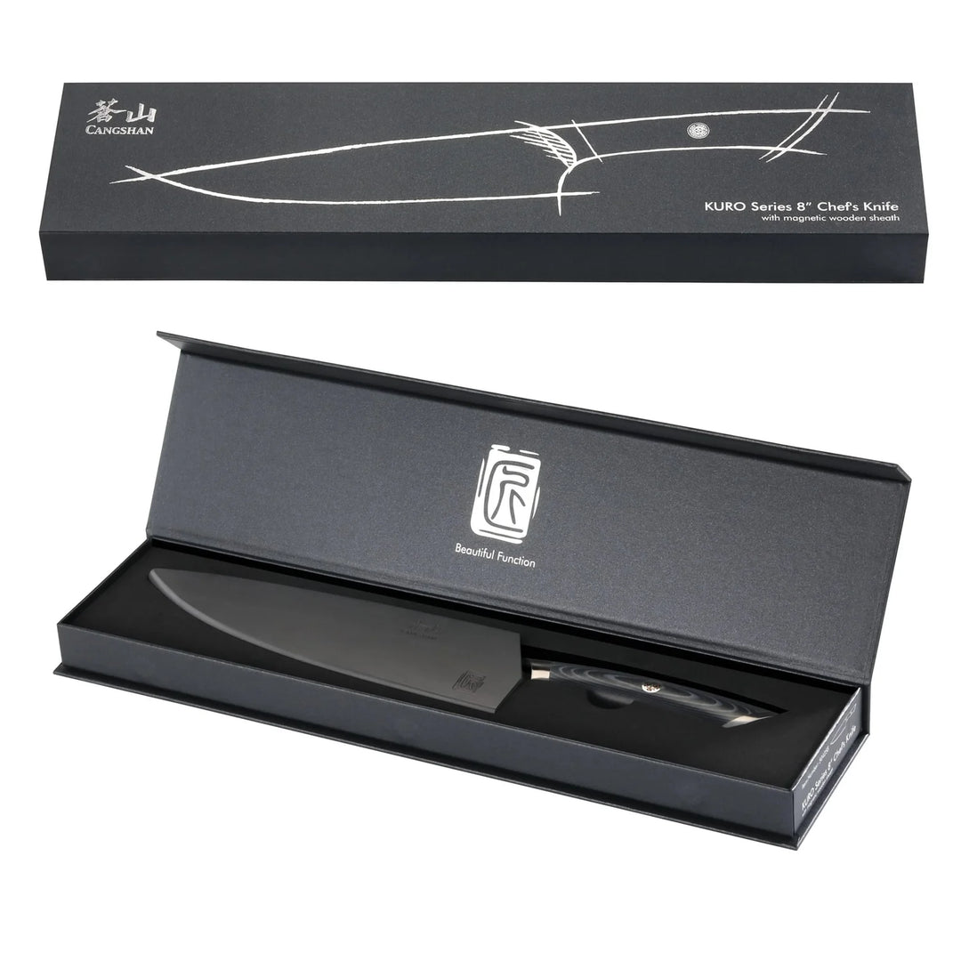 Kuro Series 8" Chef's Knife with Sheath