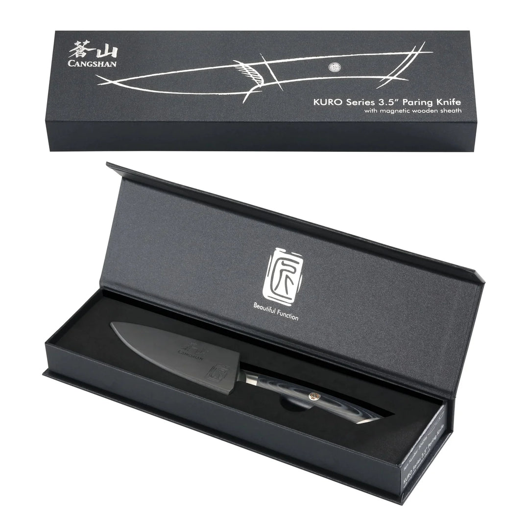 Kuro Series 3.5" Pairing Knife with Sheath