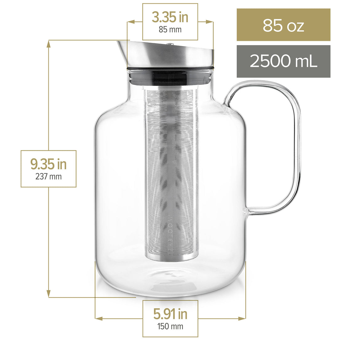 Teabloom Legacy Extra-Large Multi-Brew Glass Tea Maker