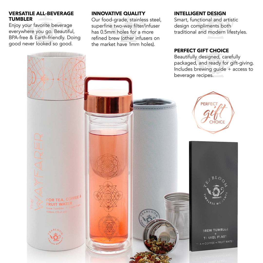 Teabloom All-purpose Beverage Tumbler, 15oz