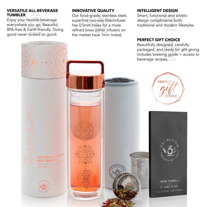 Teabloom All-purpose Beverage Tumbler, 15oz