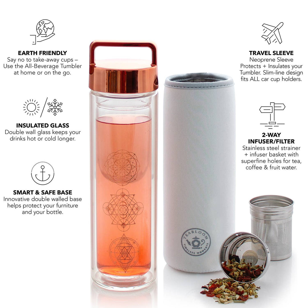 Teabloom All-purpose Beverage Tumbler, 15oz